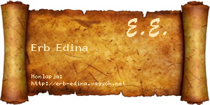 Erb Edina névjegykártya